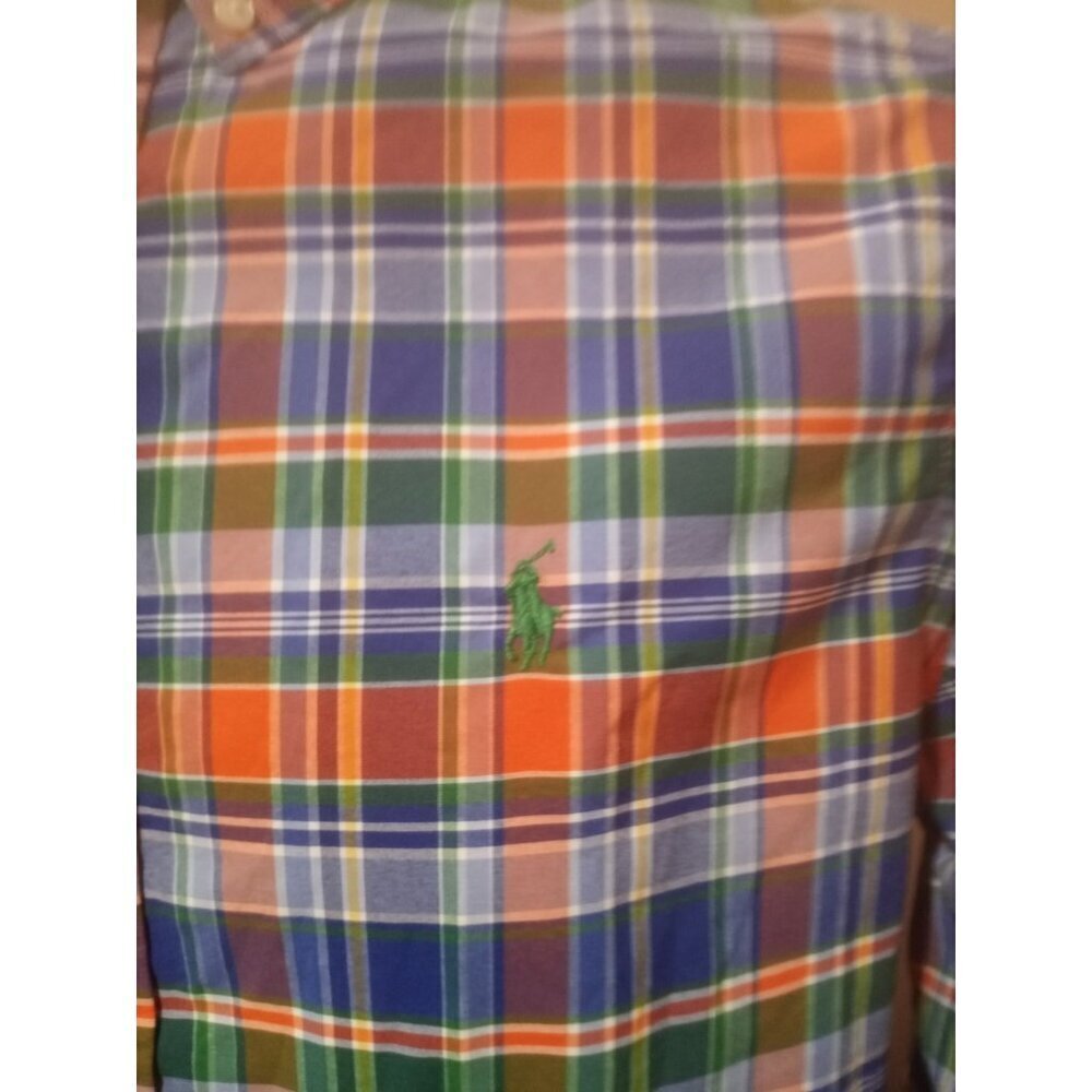 NWT Ralph Lauren Shirt Boys Youth XL 18-20 Orange Green Performance SS Pony - Picture 4 of 13